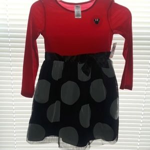 Minnie Mouse Little Girls Polka Dot Dress Red